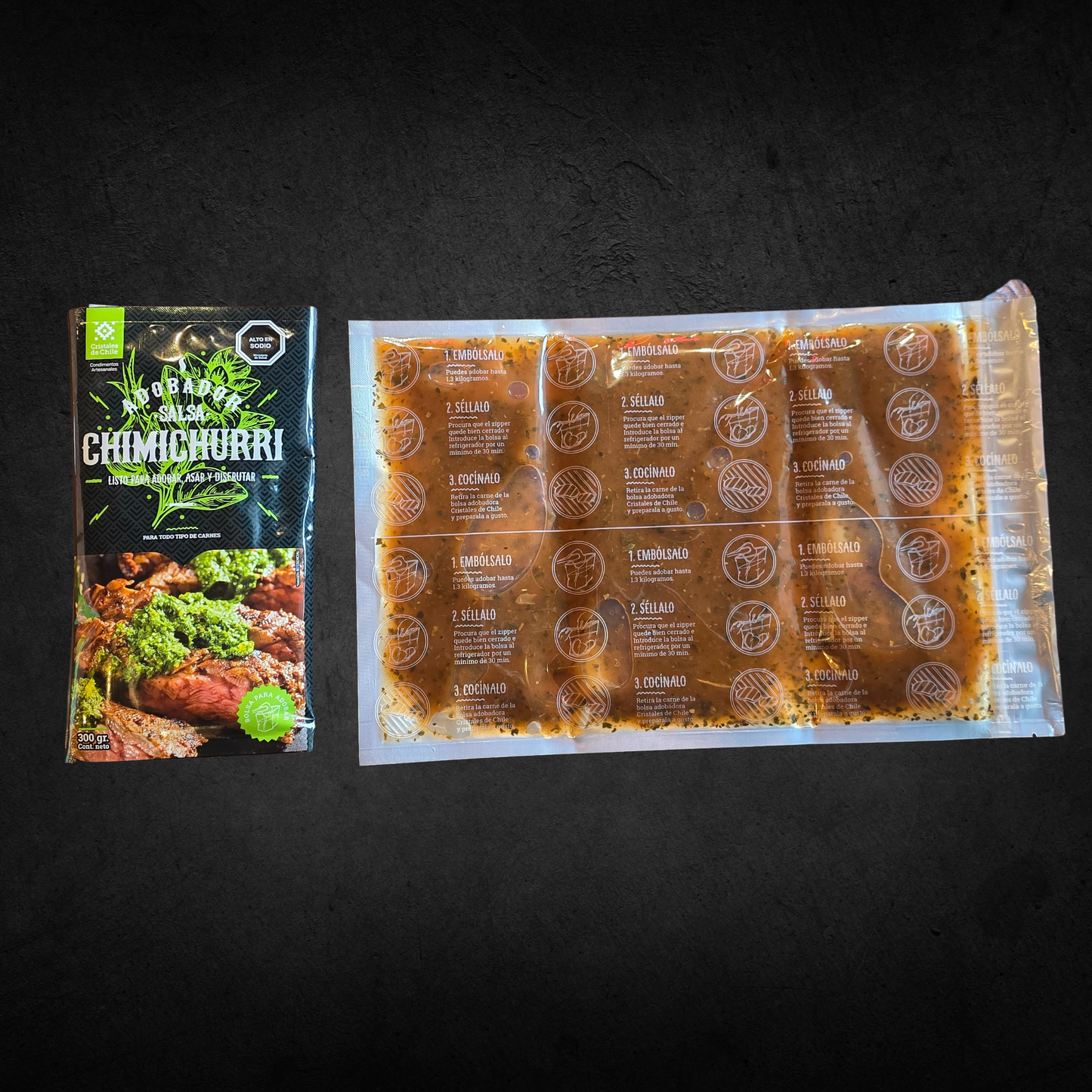 Salsas Adobadoras Chimichurri 300g - Cristales de Chile