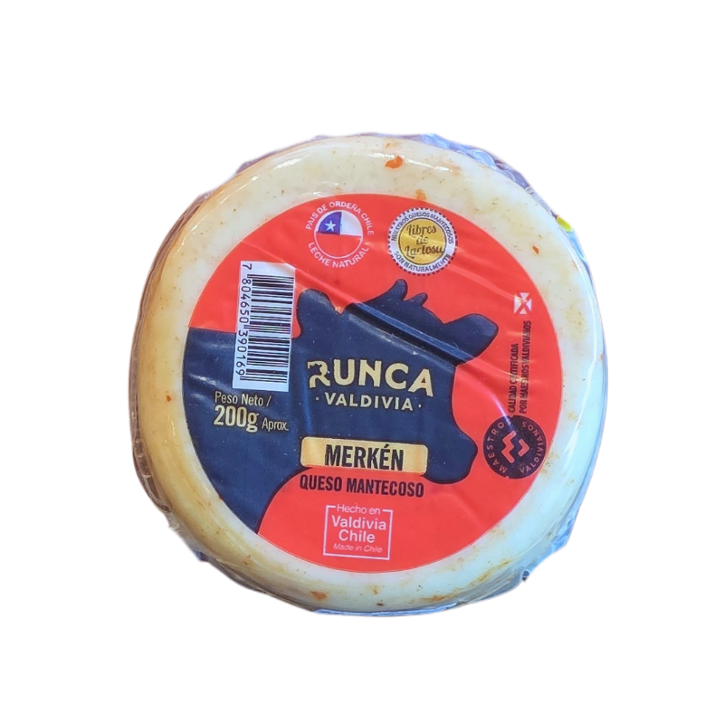 Queso Mantecoso Merkén 200g - Runca Valvidiva
