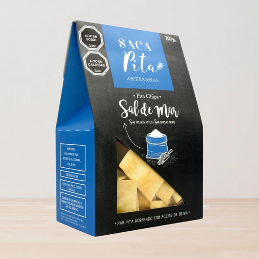 Pan Pita Cóctel Sal de Mar 200g - Saca Pita