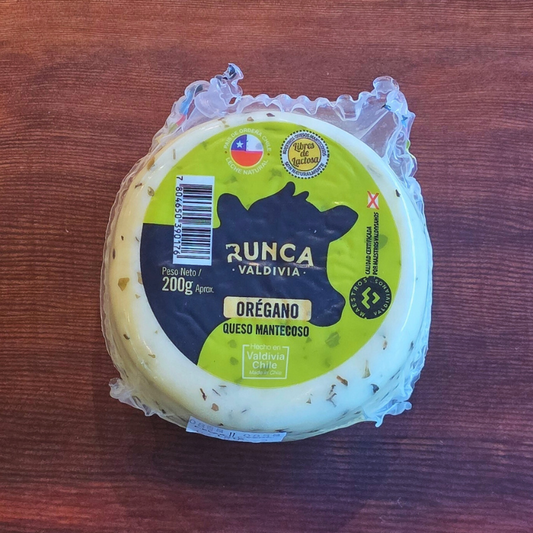 Queso Mantecoso Orégano 200g - Runca Valvidiva