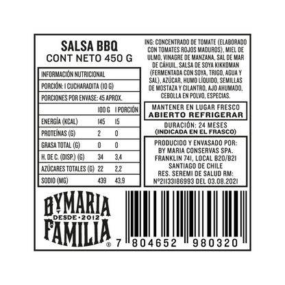 Salsa Barbecue 450g- By Maria
